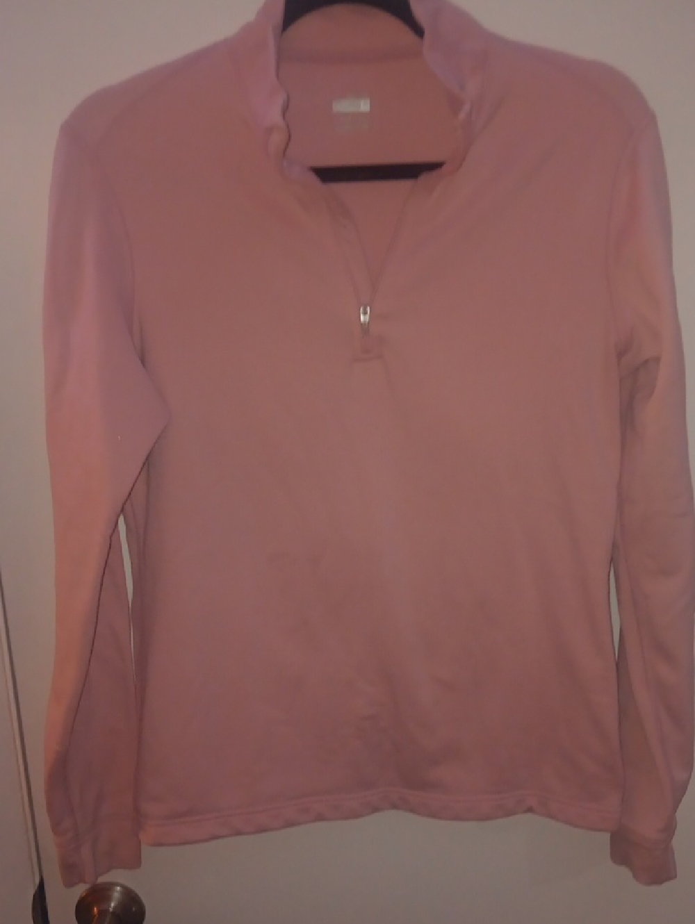 Nike Light Pink Quarter-Zip Pullover Hoodie
